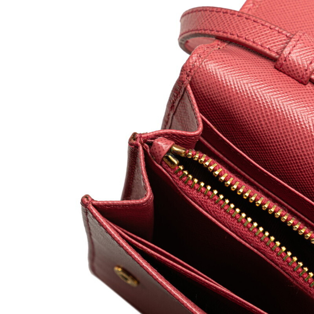 Prada Leather Wallet Pink Shoulder Bag - Picture 6 of 9